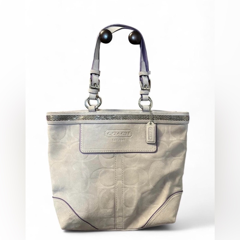 Coach Signature Suede Gallery Tote.  style number 8289.